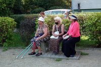 Zdjęcie z występu plenerowego p.t. „Lata  dwudzieste, lata  trzydzieste”  dla mieszkańców  o